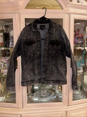 PAIGE Black Washed Denim Jacket